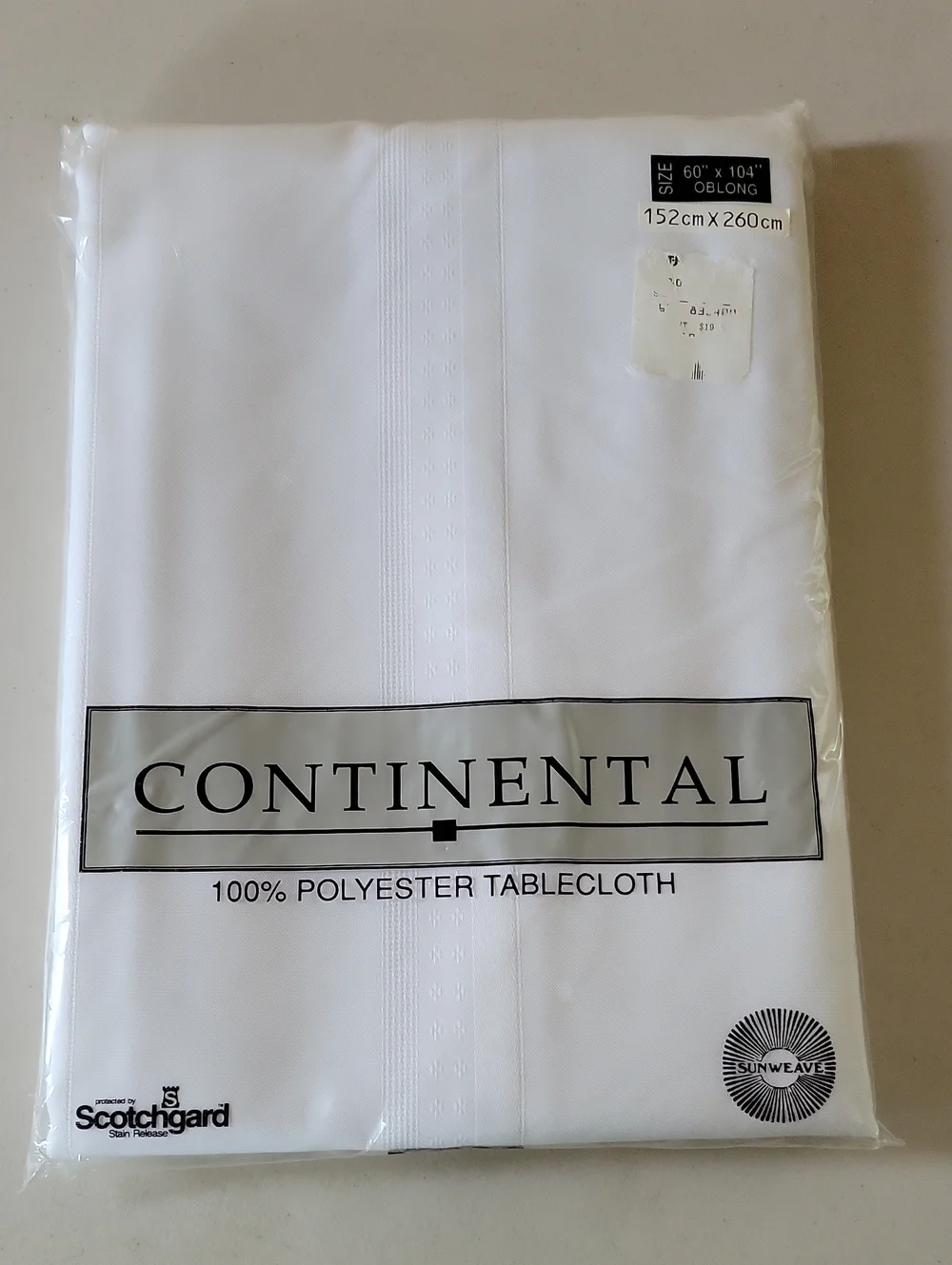 Continental Stripe Polyester Tableclorh 60